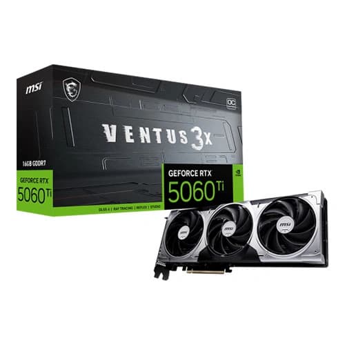 MSI RTX 5060 Ti Ventus 3X OC 16GB GDDR7 Graphics Card